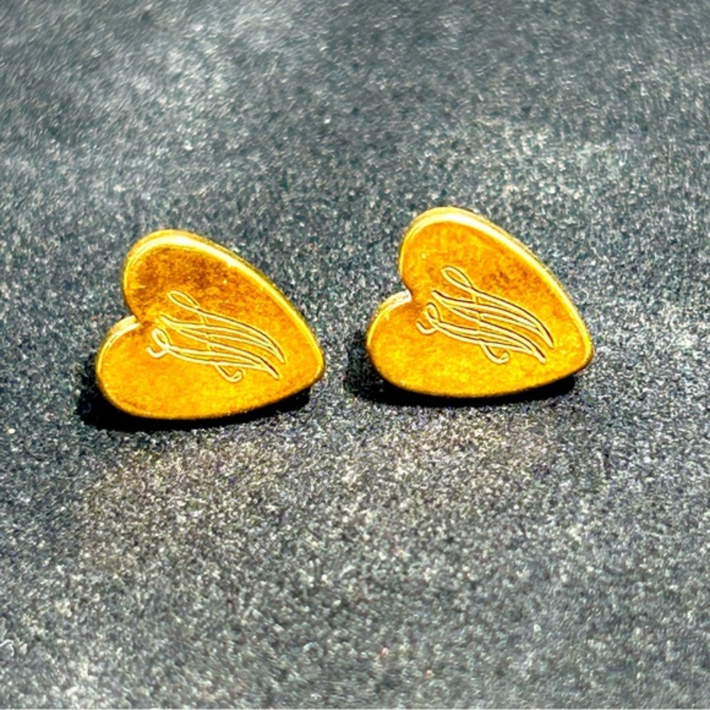 Victorian Gold Filled “W” Monogram Earrings